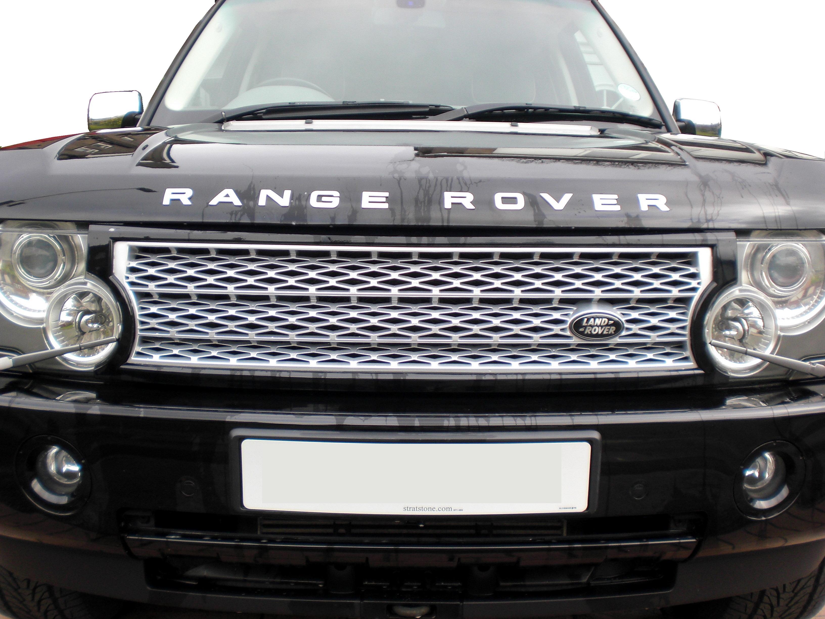Black Silver SUPERCHARGED grille for Range Rover L322 0305 Vogue SE